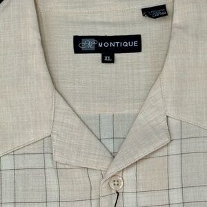Mens‎ dress shirt Monique Stylish Beige Checkered
NWT ships next biz day